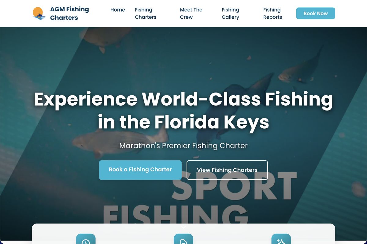 AGM Fishing Charters homepage — a live CharterSite