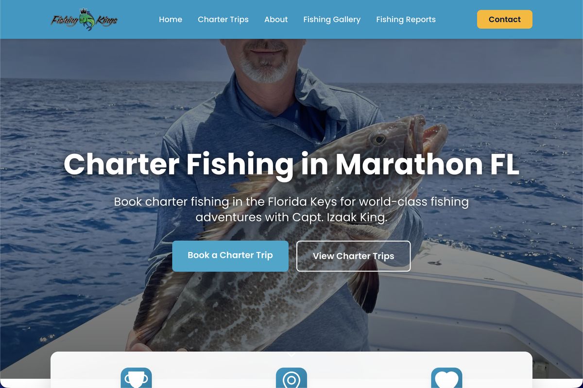Marathon Fishing Kings homepage — a live CharterSite